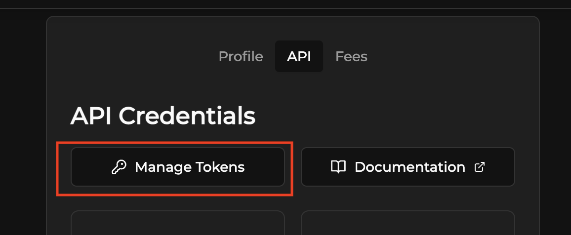 Manage tokens
